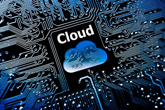 ilustración de "cloud" o nubes de datos